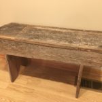 photo of rustic farm bench
