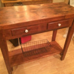 photo of finished repurposed kitchen islane
