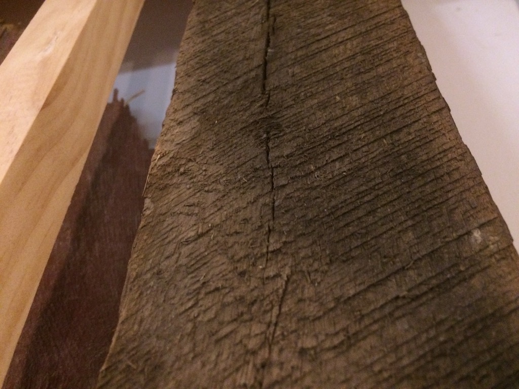 photo of the surface of a rough cut oak board