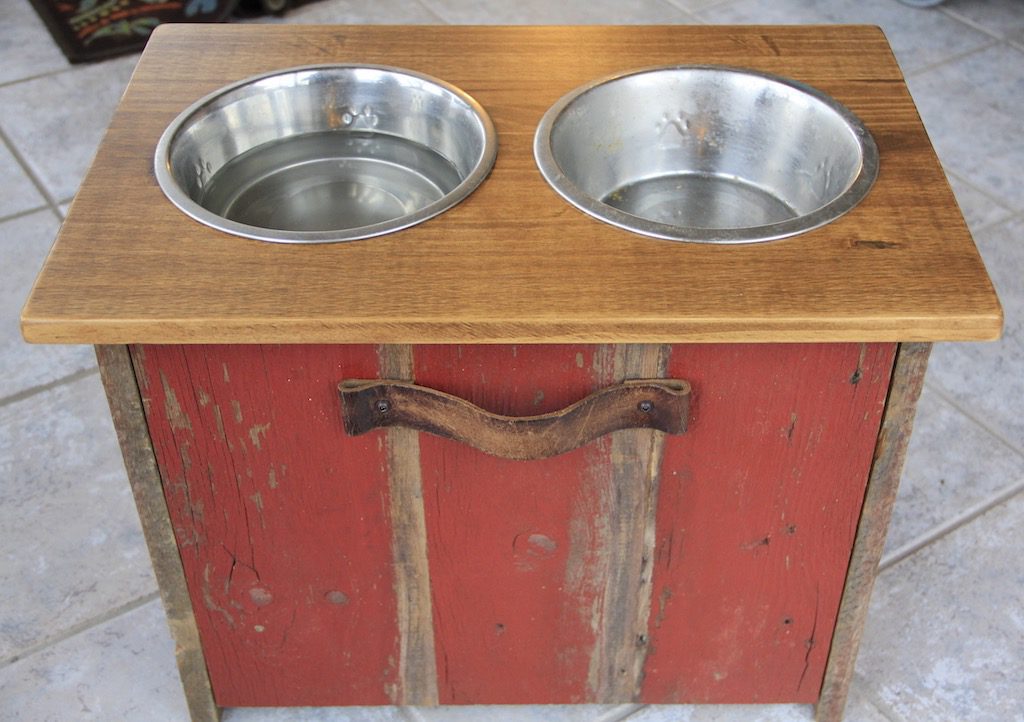 DIY Raised Dog Bowl with Storage! 