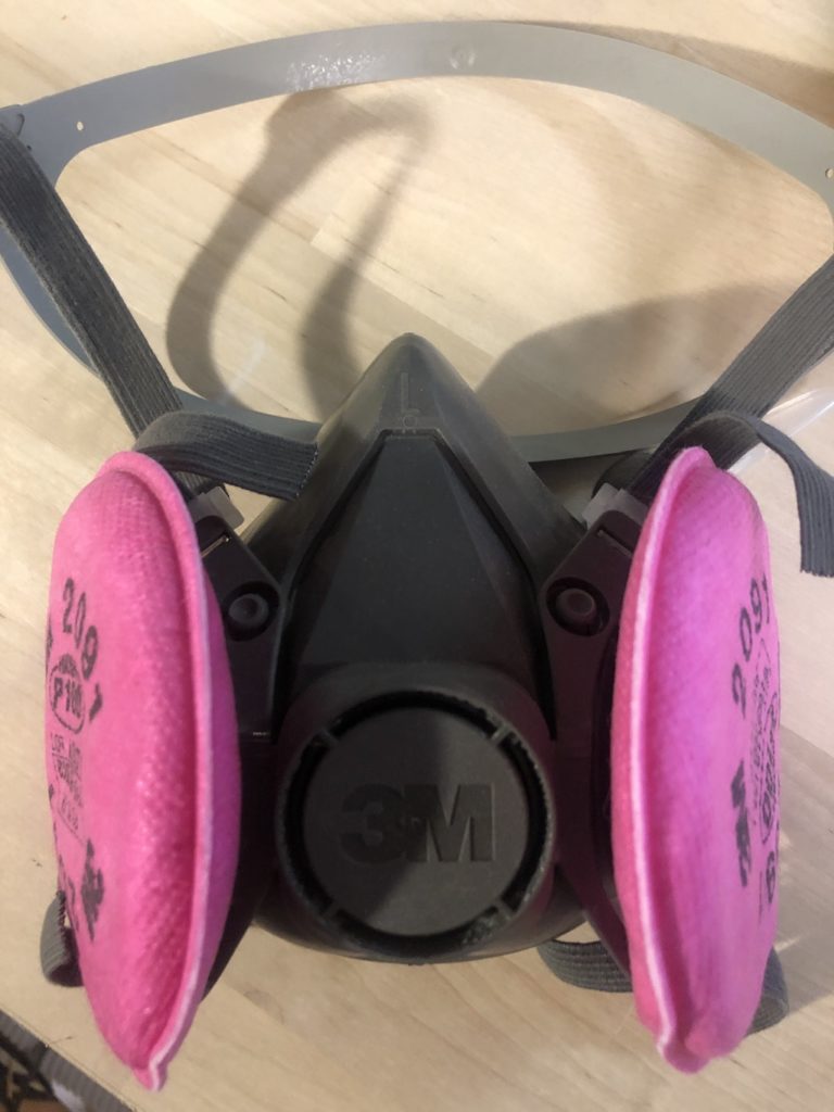 sm half mask respirator for woodworking