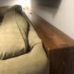 DIY skinny sofa table with dovetail ends and charging port
